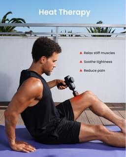 RENPHO Active Thermacool Massage Gun - Warmte- & Koudetherapie - Krachtige Percussie Massage - 5 Massagekoppen - Stil & Oplaadbaar - Spierherstel & Ontspanning — thumbnail 2