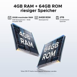 DOOGEE TAB A9+ - Tablet - 20GB RAM + 64GB ROM(2TB/TF) - 11 inth HD IPS 90Hz - Android 15 - 8580 mAh - Unisoc T7200 - 5G WiFi - Dubbele luidsprekers- Face ID - Grijs — thumbnail 5