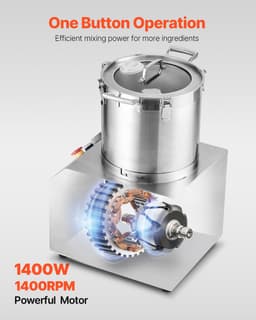 VEVOR Keukenmachine Groentenhakmolen Food Grade RVS Mixer 15L — thumbnail 3