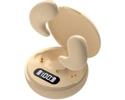 De Beste Gadgets Invisible Sleep Earbuds – Draadloze Bluetooth 5.4 Slaap Oordopjes | Kleine oordopjes | Kleine Oortjes | Comfortabel, Geluidsisolerend & Onzichtbaar | Ideaal voor Zijslapers – 24 Uur Speeltijd - Kaki