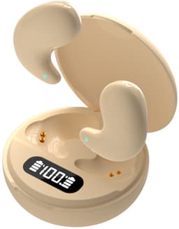 De Beste Gadgets Invisible Sleep Earbuds – Draadloze Bluetooth 5.4 Slaap Oordopjes | Kleine oordopjes | Kleine Oortjes | Comfortabel, Geluidsisolerend & Onzichtbaar | Ideaal voor Zijslapers – 24 Uur Speeltijd - Kaki — thumbnail 1
