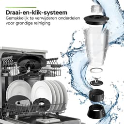 TurboTronic FP900 Foodprocessor - 8-in-1 Keukenmachine - 3 Liter - Zwart — thumbnail 5