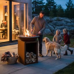 ASH - Solaris - Cortenstaal - XXL - Plancha barbecue met grillring - Buitenkoken - Plancha BBQ - Plancha Bakken - Roest - Grillring — thumbnail 3