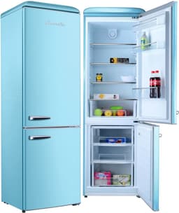 Helvetia Retro Koel-vriescombinatie HRCBGR300PELB1 - Hemelsblauw - 300L - Led Verlichting- XL - 192 cm hoog — thumbnail 1