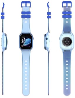 GPSHorlogeKids© - smartwatch kinderen - GPS horloge kind - kleinste model 2026 - kinder smartwatch - 4G videobellen - SOS alarm – veilige zone - klasse tijd - alarm - spatwaterdicht - hartslag - incl. SIM - CURVE blauw — thumbnail 4