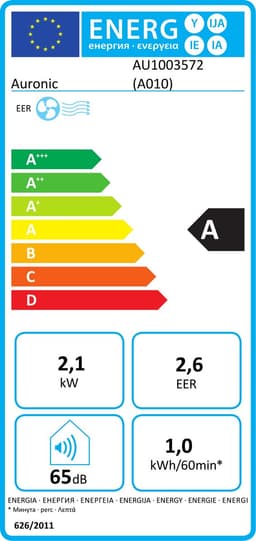 Auronic Mobiele Airco - 7.000 BTU - 3-in-1 - Airconditioning met 2 Raamafdichtingskits - Ventilator - Ontvochtiger - Tot 20m² - Zwart — thumbnail 2