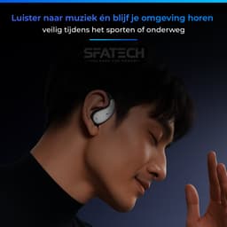 SFATECH Q39 – Open-Ear Sport Hoofdtelefoon – Open-Ear Sport Oortjes – Sport Oordopjes – Sport Hoofdtelefoon – Bluetooth Koptelefoon – Bluetooth 5.4 – AI Bass – ENC Noise Cancelling – IP54 – True Wireless – Zwart — thumbnail 4