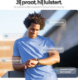 Phreeze Smartwatch Rond - Smartwatch Dames & Heren - Groot Scherm - Met Belfunctie - Hartslagmeter - Stappenteller - Geschikt voor iOS & Android - Zwart — thumbnail 5