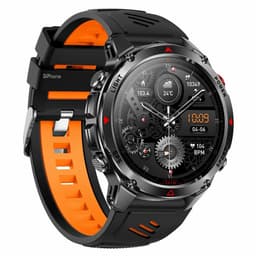 DrPhone ChronaX Titan GPS Smartwatch – Bluetooth Bellen – Waterdicht – Hartslag/Slaap/Bloedzuurstof metingen – 1.46' HD – Heren Dames - Led licht - Nederlands App + Horloge taal - Zwart — thumbnail 1
