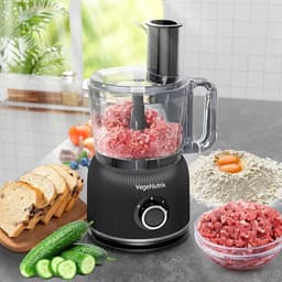 Keukenmachine & Blender Combinatie 1500 W – 2,5 L Keukenmachine + 2 L Glazen Blender – 2 Snelheden & Puls – Voor Deeg, Smoothies & Meer — thumbnail 5