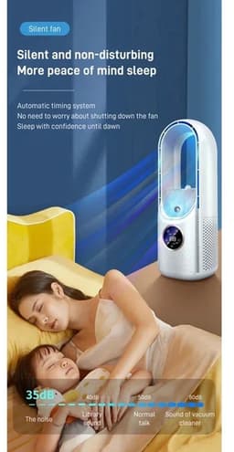 CYRO - Luchtkoeler - Koelventilator - Ventilator - Elektrisch - Kleine Airco - Elektrisch - 6 Snelheden - Airconditioning - Wit — thumbnail 3