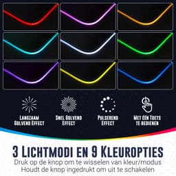 Brightly® RGB Gaming Muismat XXL - RGB LED Verlichting Muismat - USB - Muismat LED - Antislip Muismat - 80 cm x 30 cm - Gaming Muismat - Met Verlichting - Waterproof - Extra Breed en Lang - Zwart — thumbnail 5