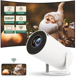 Portable Projector Beamer | Draagbare Beamer |Projector | Hy300 | 4K | Android 11 Dual Wifi | Home Cinema Outdoor | Projector | Beamer | Makkelijk mee te nemen | 180-graden Rotatie | Luxury | — thumbnail 1