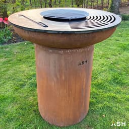 ASH - Aurora - XXL - Cortenstaal - Plancha barbecue met grillring - Buitenkoken - Plancha BBQ - Plancha Bakken - Roest- Grillring - Extra groot — thumbnail 4