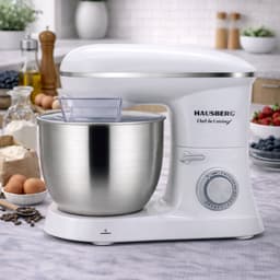 Hausberg HB-7622AB Multifunctionele Keukenmachine 1700 W | 6,5 L RVS Mengkom | 10 Snelheden – Wit — thumbnail 4