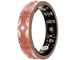 WizBay Premium Select® Bohemian Smart Ring - Coral Orange - Hartslag, Slaap en Zuurstofmeting - Activiteitstracker - Maat 7