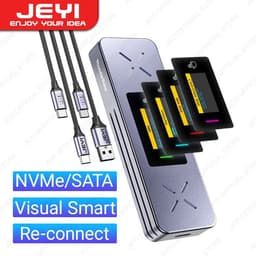 JEYI i9X - Slimme SSD Behuizing - USB 3.2 Gen 2 10Gbps - Visueel Display - Externe Adapter - Voor Geavanceerde Gebruikers - Model i9X — thumbnail 1