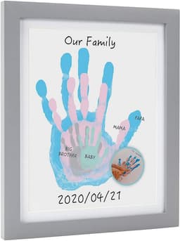 Babyprints frame voor familie - handafdruk en voetafdruk set — thumbnail 1
