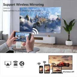Namajunas - Mini beamers - Draagbare Beamer - Projector / Beamer - Smart Projector met 4K - Voor iOS en Android - Android 10 - WiFi 5 & Bluetooth 5.2 - Thuisbioscoop - Autofocus — thumbnail 2