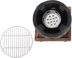 Mini Draagbare BBQ Grill - Ronde Japanse Stijl Houtskool Grill voor Tafelblad - Huishoudelijke Barbecue Kachel met Japanse Design (Luxe)