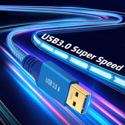 USB 3.0 Type-A naar USB 3.0 A Kabel 30cm - 5Gbps - Voor Externe SSD, Harde Schijf en Camera — thumbnail 2