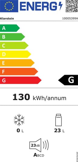 Klarstein Minibar minikoelkast voor op de kamer, 23 liter minikoelkast voor drankjes en cosmetica, kleine , kleine en stille koelkast, verstelbaar schap, kleine huidverzorgingskoelkast 5-15 °C - 23 dB - voor Hotelkamer voor Partykelder — thumbnail 2