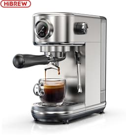 HiBREW H10B Halfautomatische Espressomachine – 20 Bar – Met Stoompijpje – 1,3L Afneembaar Reservoir – zilver — thumbnail 2