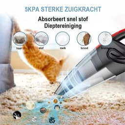 120W Kruimelzuiger Snoerloos - Handstofzuiger - Zwart - Incl. opzetstukken — thumbnail 2