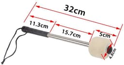 Ynkkvre - Drumstokken - Viltstift drumstokken - BasDrum Schlägel - Paukenschlägel - Percussie mallets - Hoogwaardige viltkop voor superieure klank - Roestvrijstalen handvat met antislip grip - Geschikt voor mars- en orkestgebruik — thumbnail 5
