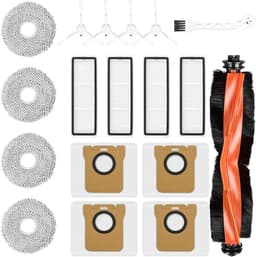 18-delige veegrobot-accessoires, Geschikt voor Xiaomi Robot Vacuum X20+/X20 Plus robotstofzuiger, 1 hoofdborstel, 4 stofzakken, 4 zijborstels, 4 filters, 4 reinigingsdoeken en 1 reinigingsborstel — thumbnail 1