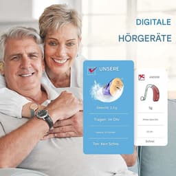 Hoortoestellen, draadloos oplaadbare hoortoestellen, hoortoestellen met magnetische oplaadcase, tweekanaals digitale in-ear hoortoestellen met ruisonderdrukking. — thumbnail 2
