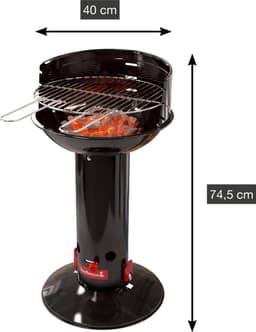 Barbecook Loewy 40 Houtskool Barbecue - Grilloppervlak Ø 40 cm - Met Quickstart Systeem - Zwart — thumbnail 3