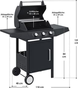 Lousiana Gasbarbecue - 3 branders - Zwart — thumbnail 5