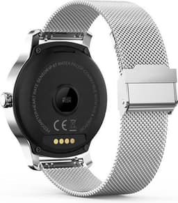 Belesy® SMART - Smartwatch Dames - Smartwatch Heren - Horloge - Bluetooth Bellen - Stappenteller - 1.3 inch - Kleurenscherm - Full Touch - Zilver - Staal - Moederdag — thumbnail 5