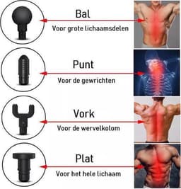 Jumalu® massage gun - Massage apparaat met 6 verschillende standen - 4 opzetstukken — thumbnail 3