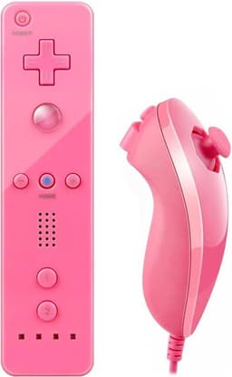 Wii Controller + Wii Nunchuk - Voor Wii & Wii U – Roze — thumbnail 1