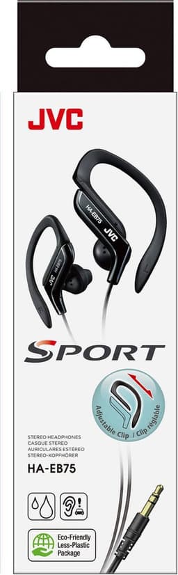 JVC HA-EB75-B - Sport Clip hoofdtelefoon - Zwart — thumbnail 3