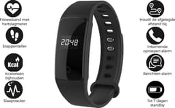 Denver Activity Tracker met Hartslagmeter - Stappenteller Horloge - Slaap Tracker - BFH150 - Zwart — thumbnail 3