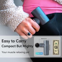 Massage Pistool 3200 rpm 047 kg met AI-niveaus 4 siliconen opzetstukken stil spierpistool met tas spierontspanning sterke accu USB-C — thumbnail 2