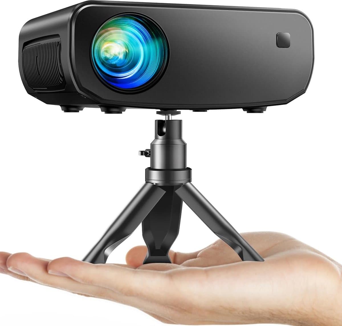 WiFi Mini-Projector Full HD 1080P 15.000 Lux Draagbaar - Compatibel met iOS/Android/Tablet/PC/TV-Stick/USB (Statief Inbegrepen) — afbeelding 1
