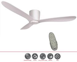 Plafondventilator met Afstandsbediening Ø 132 cm – Fluisterstil – Energiezuinig – 6 Snelheden – Zomer- & Winterstand – Aeolus Cetus Eco Wit