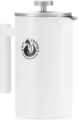 French press koffiepot gemaakt van dubbelwandig roestvrij staal - Zwarte persfilterkan - Franse koffiepers - 350 ml — thumbnail 1