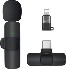 Linkyx Draadloze Microfoon - Lavalier Microfoon - Dasspeld Microfoon - Lightning en USB C - Plug & Play — thumbnail 1