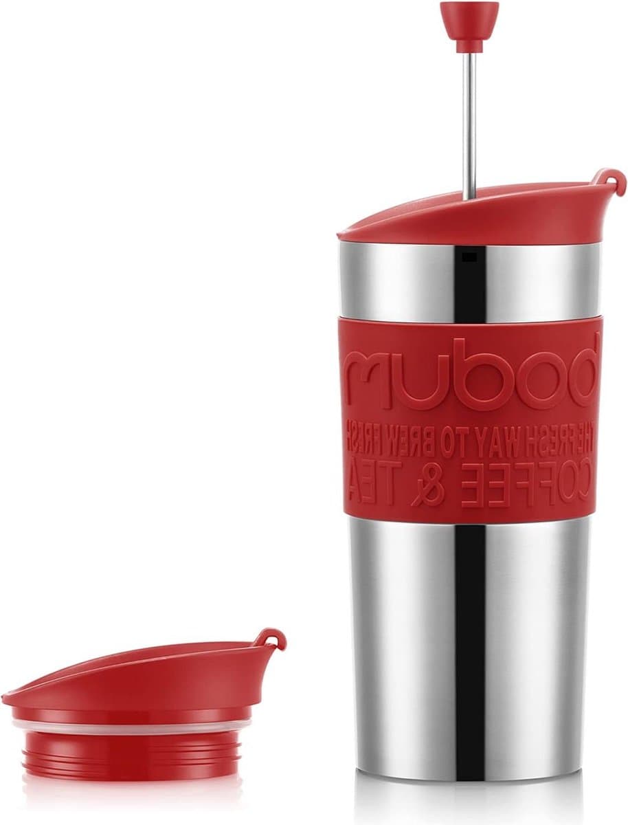 Travel Press Set dubbelwandige roestvrijstalen thermobeker met extra deksel 035 l - K11067-04 Bodum — afbeelding 1