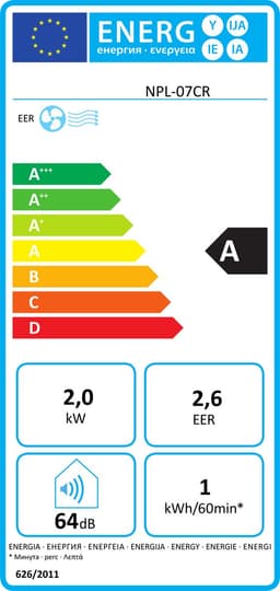 Mobiele airconditioner 7000 BTU/h, 2KW. Luchtontvochtiger, met afzuigfunctie, afstandsbediening/APP-bediening/3 bedrijfsmodi/voor ruimtes tot 80 m³, 24-uurs timer. Energie-efficiëntieklasse A — thumbnail 2