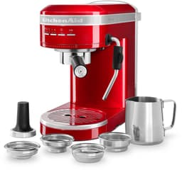 KitchenAid Espressomachine Artisan - koffiemachine met slimme sensortechnologie, stoompijpje en accessoires - Rood — thumbnail 4