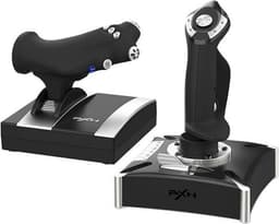 PXN 2119 Pro - HOTAS Flightstick - Throttle & Joystick Set - Realistische Flight Simulator Besturing - Programmeerbare Knoppen - USB - PC - Zwart — thumbnail 1