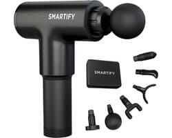 SMARTIFY® Massage Gun - Professioneel Massage Pistool - Draadloos Massage Apparaat met 6 Opzetstukken en Koffer - Krachtige Spierontspanning - Ideaal voor Sport en Relax