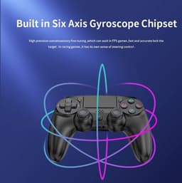 Ntech PS4 Controller Geschikt voor PS4 en PS3 - ps4 game controller Draadloos P47 - Zwart - Audio Jack Input - Touch Sensor - Dual Trilmotoren Draadloze Controller — thumbnail 5