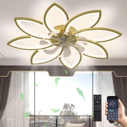 Plafondventilator met Verlichting - Met Afstandbediening - Stil in Gebruik - Stille Plafondventilator - Verlichting Woonkamer — thumbnail 2